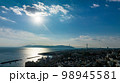 2023年1月　神戸市垂水区塩屋上空から明石海峡大橋方面の街並み 98945581