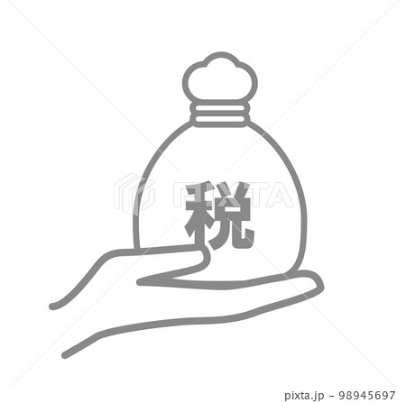 重い税金袋　税のイメージ 98945697