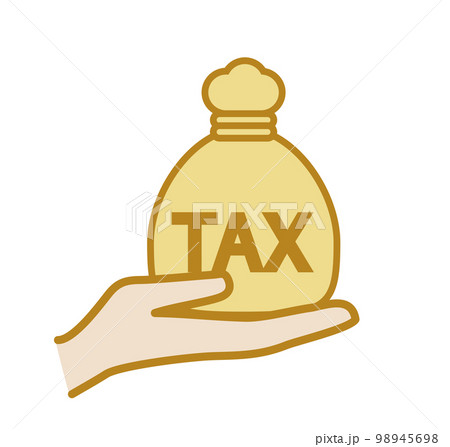 重い税金袋 税のイメージ 重い税金袋 税のイメージ 98945698