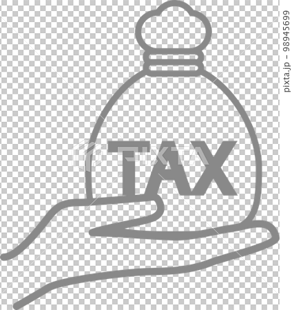 重い税金袋　税のイメージ 98945699