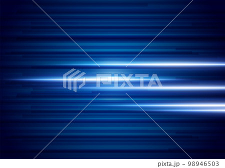 青のスピードライン背景	 98946503