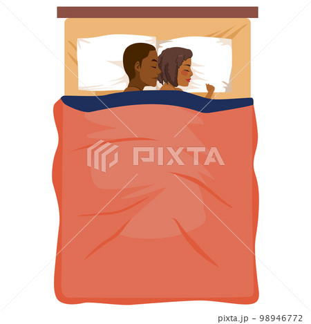 Couple Cuddle Embrace In Bed Couple Cuddle Embrace In Bed 98946772