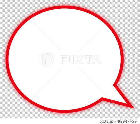 gold red round speech bubble 98947459
