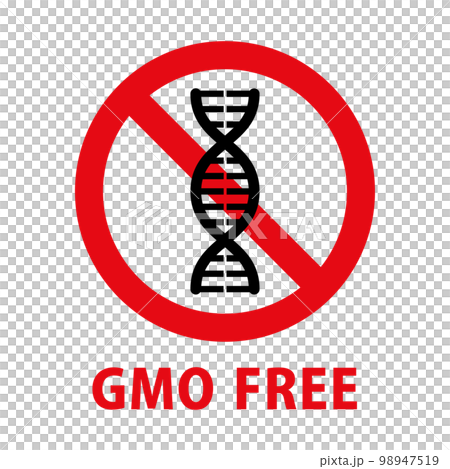 GMO FREE:DNAと禁止マークのアイコン GMO FREE:DNAと禁止マークのアイコン 98947519