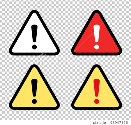 危険・注意・警告マークのアイコンセットのイラスト素材 [98947556] - PIXTA