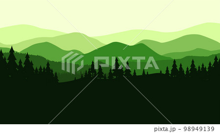 a green color forest landscape layer design a green color forest landscape layer design 98949139