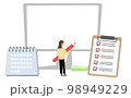 ビジネスの進行管理をする女性 98949229