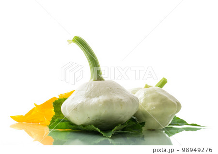 fresh organic squash isolated on white background fresh organic squash isolated on white background 98949276