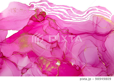 Artwork Wave Magenta Pink and Gold Banner Design Template 98949809
