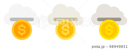 Cloud Money in flat style isolated Cloud Money in flat style isolated 98949831