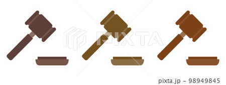 Bidding Hammer in flat style isolated Bidding Hammer in flat style isolated 98949845