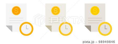 Time Management in flat style isolated 98949846