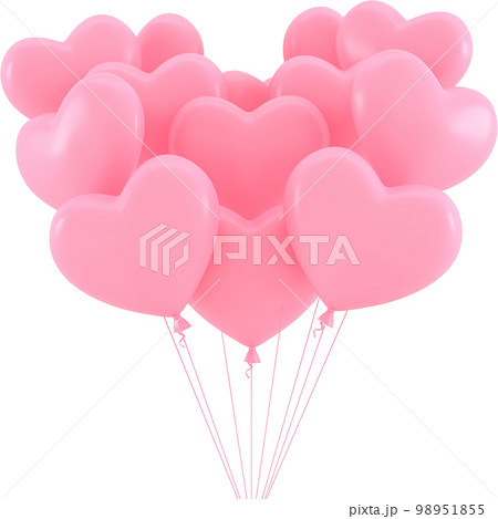 access element for Valentine's Day and Mother's Day greeting card, 3D rendering of celebrations on special days. 98951855