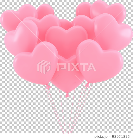 access element for Valentine's Day and Mother's Day greeting card, 3D rendering of celebrations on special days. 98951855