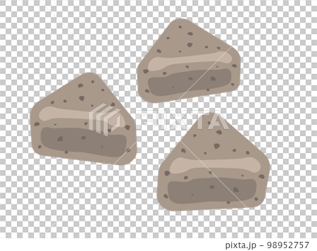 三角形にカットした、コンニャクのイラスト 98952757
