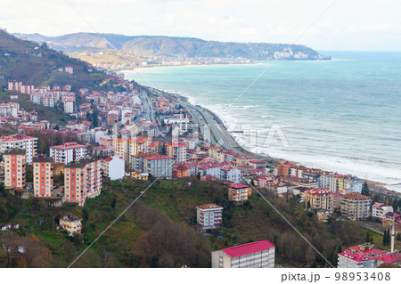 Landscape with Surmene town, Trabzon, Turkey 98953408