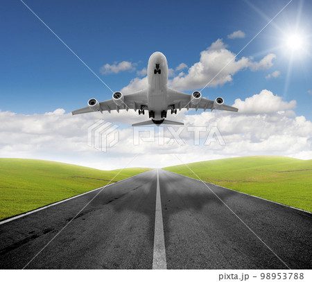Airplane and departure Airplane and departure 98953788