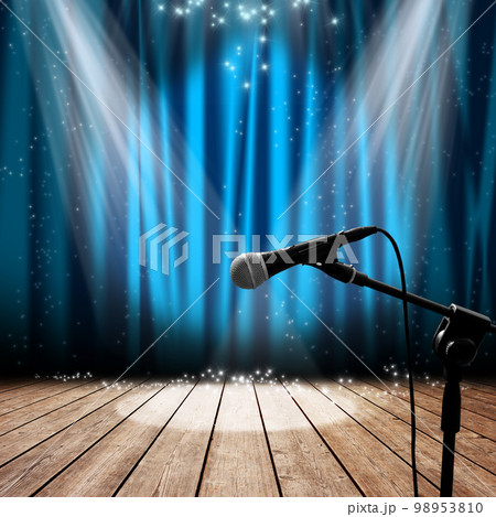Stage and microphone Stage and microphone 98953810