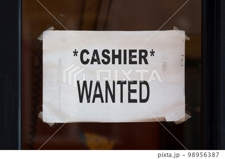 Cashier wanted notice 98956387