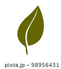 Green natural leaf drawing, vector 98956431
