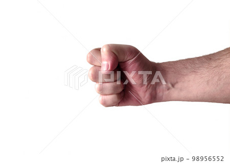 Man fist isolated on white background 98956552