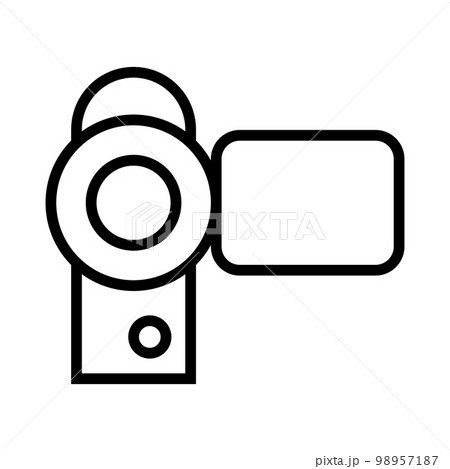 Digital camera icon line isolated on white background. Black flat thin icon on modern outline style. Linear symbol and editable stroke. Simple and pixel perfect stroke vector illustration Digital camera icon line isolated on white background. Black flat thin icon on modern outline style. Linear symbol and editable stroke. Simple and pixel perfect stroke vector illustration 98957187