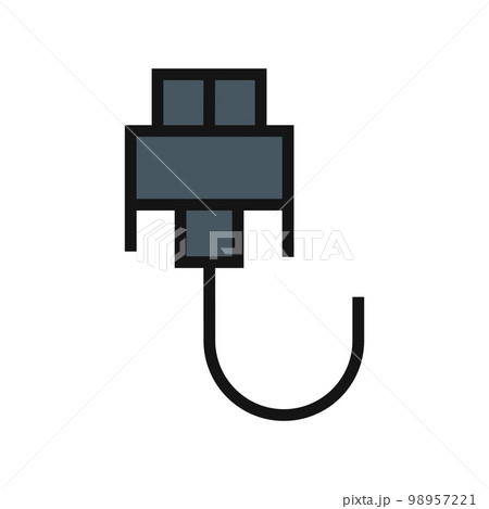 VGA Cable line icon isolated on white background. Black flat thin icon on modern outline style. Linear symbol and editable stroke. Simple and pixel perfect stroke vector illustration. VGA Cable line icon isolated on white background. Black flat thin icon on modern outline style. Linear symbol and editable stroke. Simple and pixel perfect stroke vector illustration. 98957221