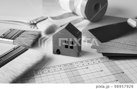 塗装工事　工程管理　リフォーム　外壁塗装　修繕　一戸建て　工事 98957926