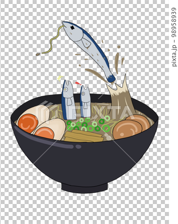 Eating ramen with soup stock (boiled sardines) (deformed, happy) Eating ramen with soup stock (boiled sardines) (deformed, happy) 98958939