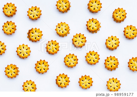 Pineapple Biscuits isolated on white background. Pineapple Biscuits isolated on white background. 98959177