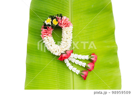Rose with crown flower and jasmine garland 98959509