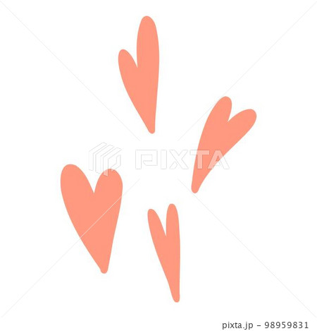 Cute colorful love hearts . Childish flat vector illustration collection. Weather forecast, meteorology. Rainy, cloud, sunny isolated on white background. T shirt print design element Cute colorful love hearts . Childish flat vector illustration collection. Weather forecast, meteorology. Rainy, cloud, sunny isolated on white background. T shirt print design element 98959831