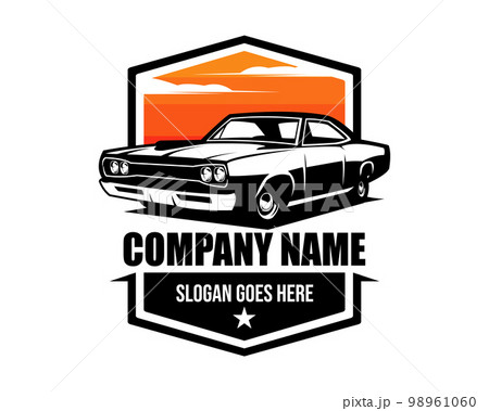 vintage chevrolet muscle car silhouette vector design. isolated white background view from side. Best for logo, badge, emblem, icon, sticker design. available in eps 10. vintage chevrolet muscle car silhouette vector design. isolated white background view from side. Best for logo, badge, emblem, icon, sticker design. available in eps 10. 98961060