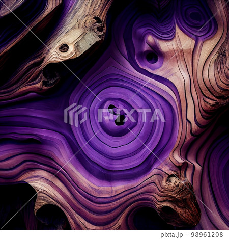 Violet Burl wood surface abstract background....のイラスト素材 [98961208] - PIXTA