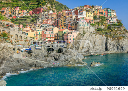 Manarola village , Cinque terre National Park in summer. Liguria. Italy 98961699