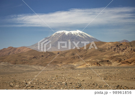 Lascar Volcano and dramatic volcanic landscape at Sunset, Atacama Desert, Chile Lascar Volcano and dramatic volcanic landscape at Sunset, Atacama Desert, Chile 98961856