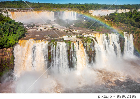 Iguacu falls on Argentina Side from southern Brazil side, South America 98962198