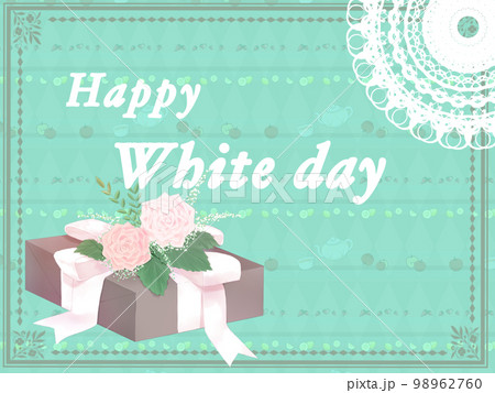 ホワイトデーメッセージカード(テンプレート) 98962760