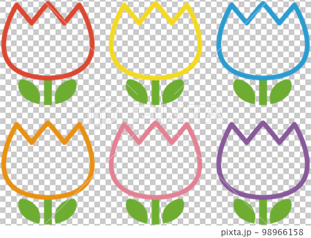 簡單可愛的鬱金香標題集 98966158