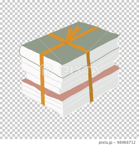 束ねていない積み上げた本 98968712