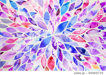 モザイクタイル 花びら アルコールインクテクスチャ 背景 モザイクタイル 花びら アルコールインクテクスチャ 背景 98968734