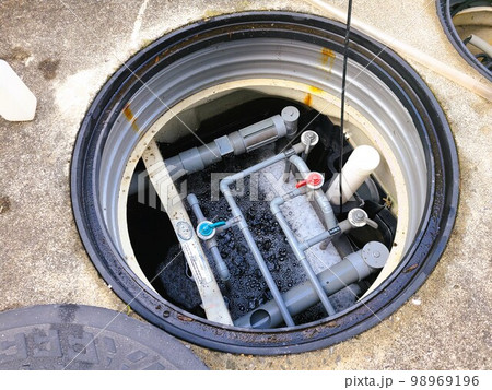 下水処理　合併浄化槽の法定検査　素材　背景 98969196