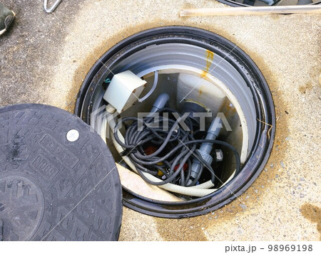 下水処理　合併浄化槽の法定検査　素材　背景 98969198