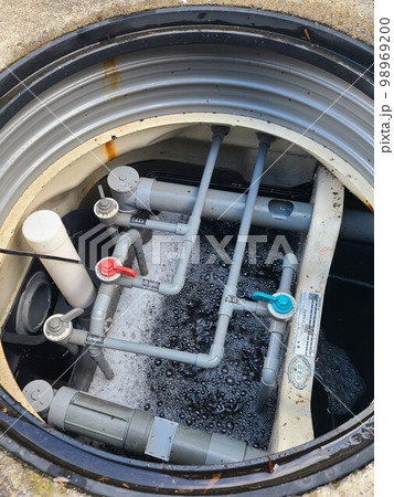 下水処理　合併浄化槽の法定検査　素材　背景 98969200