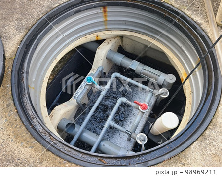 下水処理　合併浄化槽の法定検査　素材　背景 98969211