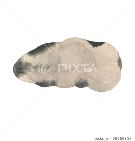 Cloud grey rainy flat a watercolor illustration  Cloud grey rainy flat a watercolor illustration  98969352