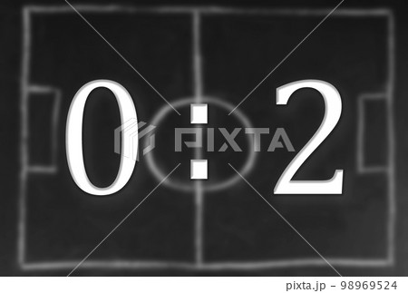 scoreboard with a score of 0:2. symbol of team sports scoreboard with a score of 0:2. symbol of team sports 98969524