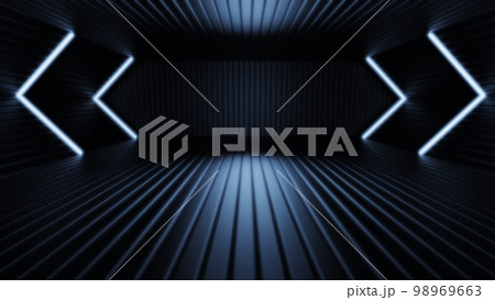 ブルーイルミネーション　近未来空間 98969663