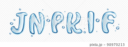 Water type font, liquid letters set Water type font, liquid letters set 98970213