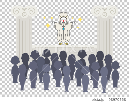 宗教組織大師的插圖，出現在信徒面前 98970568